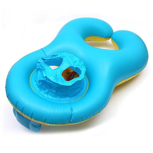 Inflatable Baby Swimming Ring Pool Float Mother Child Double Person Swimming Circle Kids Seat Float Piscine Swimtrainer