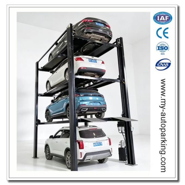 Four Level Vertical 4 Car Parking Lift Space Saving Quadruple Stacked Garage