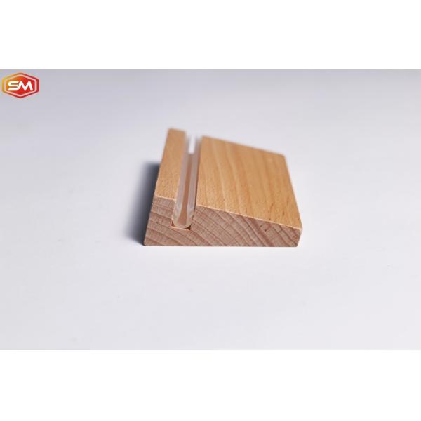 Soportador de carteles acrílicos con base de madera soporte de documentos acrílicos soportadores de señalización acrílica