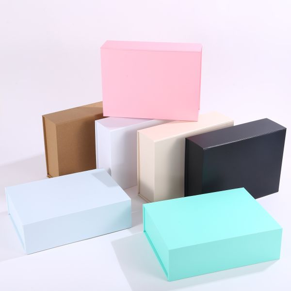Flip Top Magnetic Gift Box One Piece Folding Rigid Packaging Ready to Assemble Sturdy Paper Box
