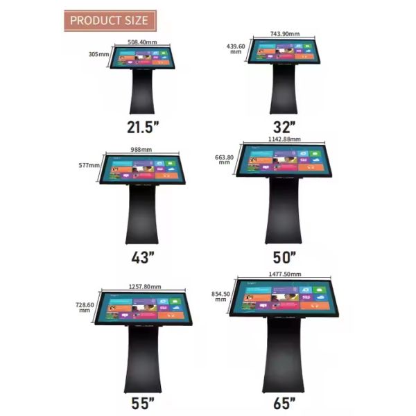 CH 55 Inch Display Advertising Player Interactive Inquiry Self Service Information Kiosk Touch Screen Horizontal Query Machine