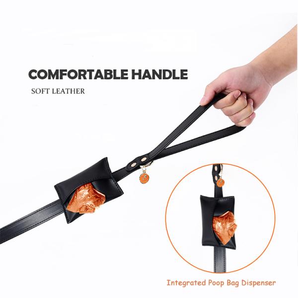 Hands Free Dog Leash And Collar , Leather Dog Leads And Collars