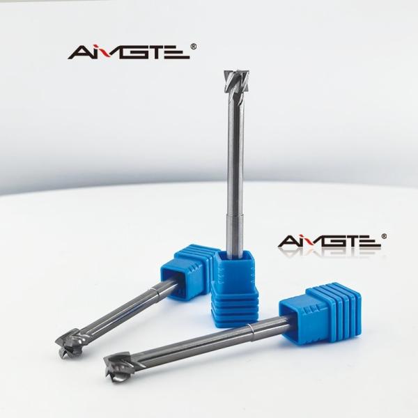 Heavy Duty 4 Flute T Slot Cutter Carbide End Mill for Hard Steel Soft Aluminum CNC Machining High Feed Rate Precision Ground