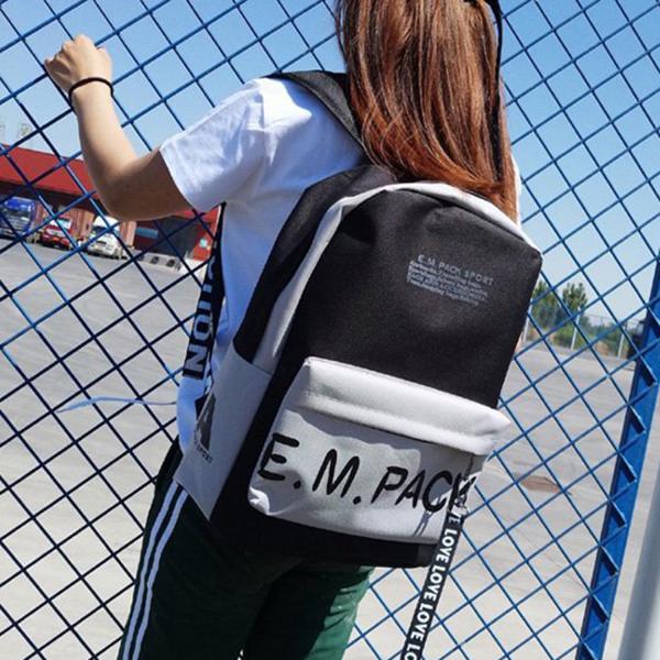 New nylon monogram printed backpack fashion trend European and American style outdoor backpack