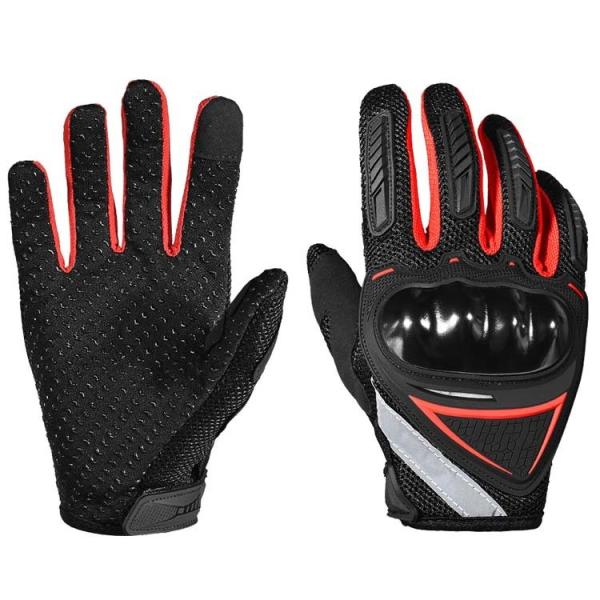 Microfiber Night Reflective Strip Motorbike Motorcycle Gloves Motocross Gloves Motorcycle