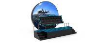 Track Slide 4D VR Dome Theater Curved Screen Cinema For Science Museum