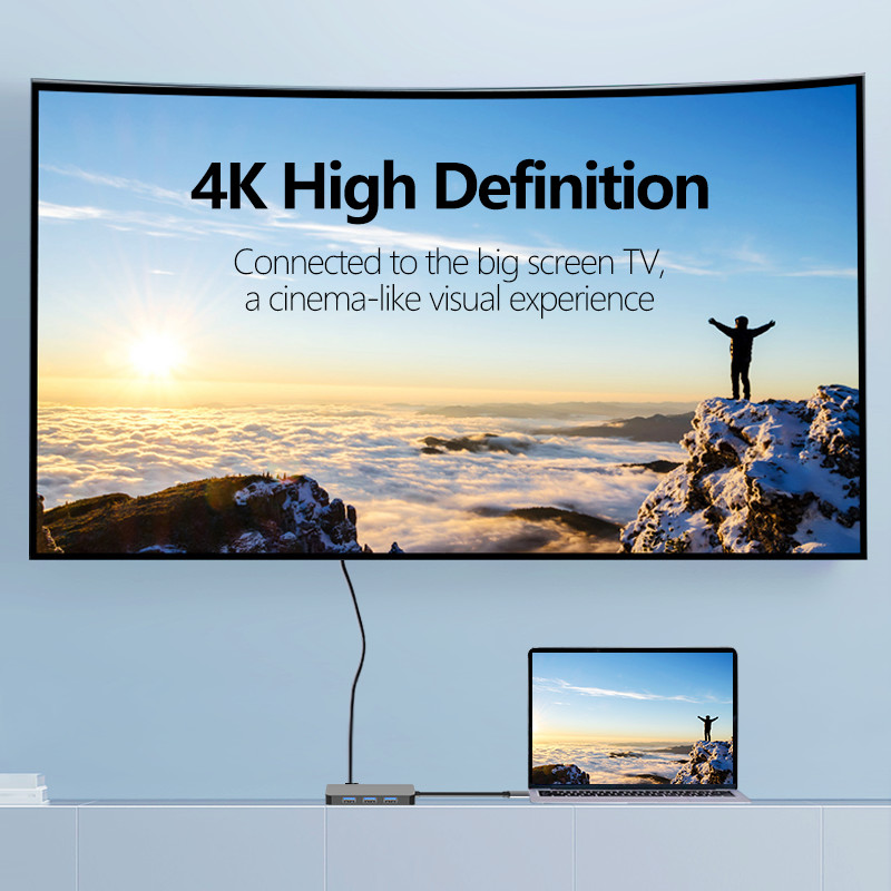Многофункциональный адаптер Micro USB C для HDTV адаптер USB C для проекции Mac TV