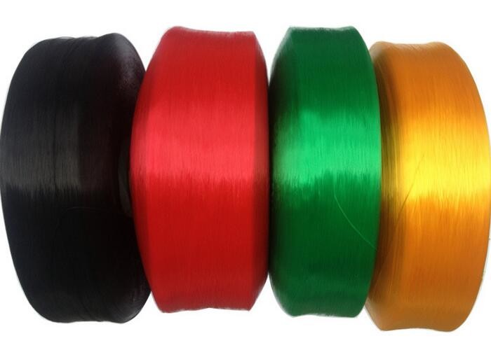 Colored 100 Polypropylene Spun Yarn 1000D - 3000D For Knitting Safety Belts , FDY Type