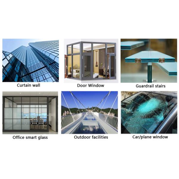 Fabricants de verre de sécurité laminé durci EVA PVB film laminé verre trempé insonorisé verre laminé automobile échantillon disponible