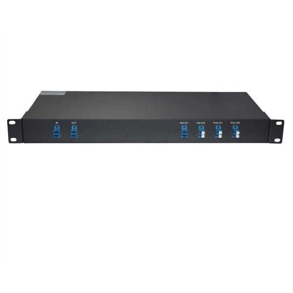 C21-C22 DWDM OADM Mux Demux , Fiber Optic Multiplexe 1RU 19 Inch Rack Mount