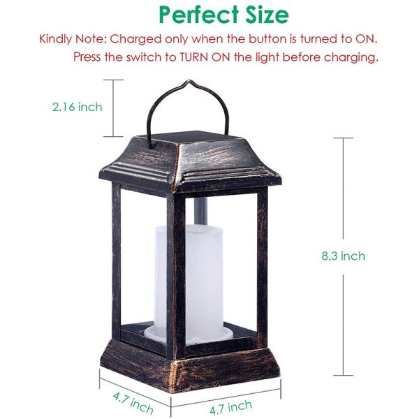 20W IP44 Waterproof Solar Powered Decorative Lanterns For Garden