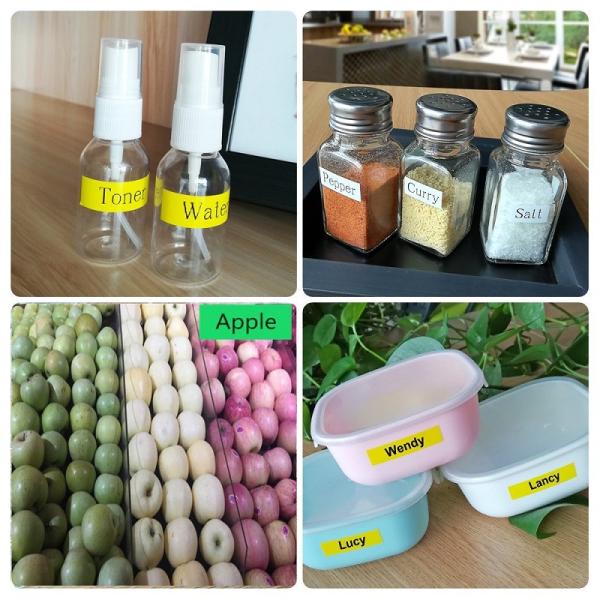 Plastic White On Black Printer Tape Cassette For KingJim SD6KW 6mm * 8m Refills