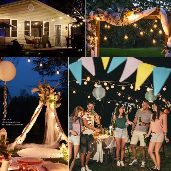 IP44 Incandescent LED Fairy String Lights G40 For Christmas Wedding