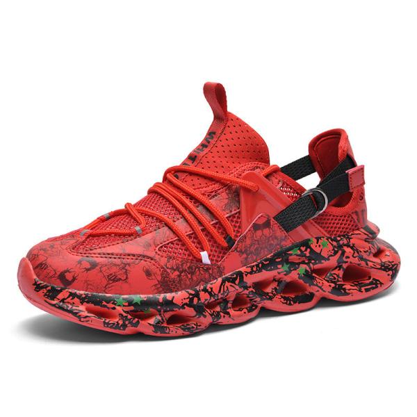 Graffiti Patterns TPR Bottom Kids Sports Shoes Light Knitted Fabrics