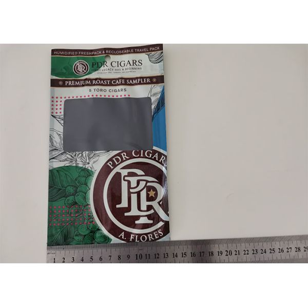 Resealable Custom Plastic Cigar Humidity Ziplock Bags With Display Box