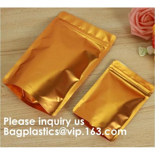 Semi-Clear Window Hang-Hole Stand-Up Zip lockk Pouch,Aluminum Packaging Bags Laser Zip lockk Stand up Resealable Pouches wit