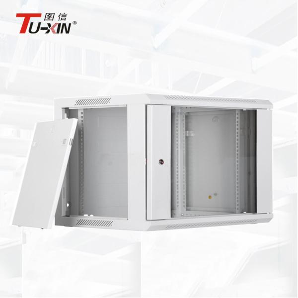 Indoor 6U Wall Mount Network Cabinet Double Section 600 X 600mm Dustproof