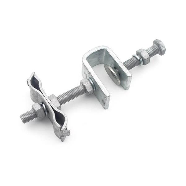 Galvanized steel OPGW Metal ADSS Down Lead Clamp for Pole and Tower