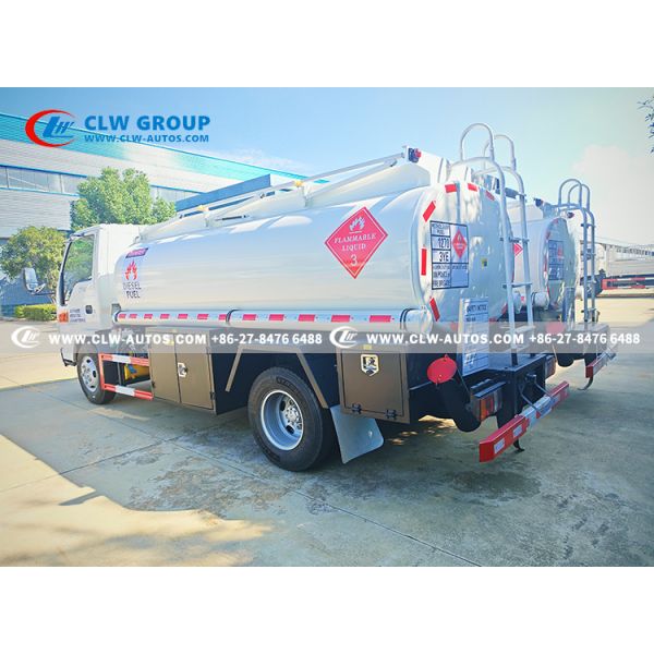 ISUZU 100P RHD 4x2 5,000L Fuel Tanker Truck with 120HP Engine and Anti-Corrosion Tank for Mobile Refueling