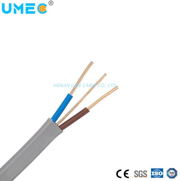 1.5/2.5mm 3 Core 2 E PVC Isolado Solid Copper Electrical Wire Flat Twin e Terra Cable