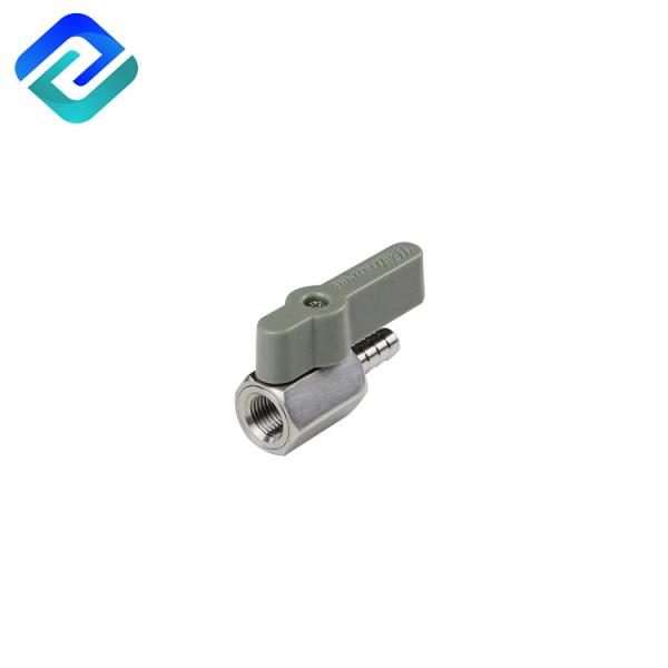 API 598 EN 12266 Stainless Steel SS Mini Ball Valve Plastic Handle Hose Bar