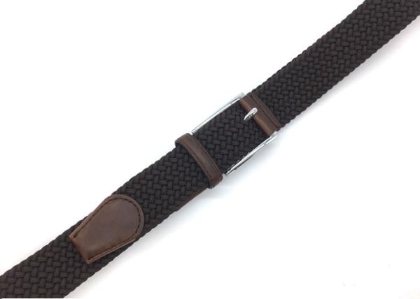 Polyester Adjustable Braided 35mm Mens Elastic Stretch Belt