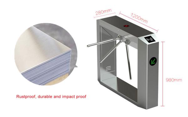 Electronic Barrier Tripod Turnstile Gate Vertical ID Access System UT550-A