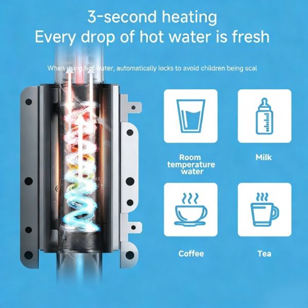 Countertop RO Water Purifier With Heating – Installation-Free Drinking Water System