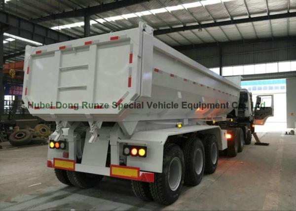 Heavy Duty Dumper Semi Trailer Truck for 3 Axles U shape Hydraulic dump Tipper Trailer 45 - 50 Ton