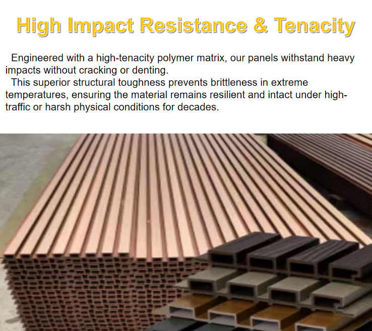 219*26mm Durable Exterior WPC Wall Panels With Extreme Temperature Tolerance