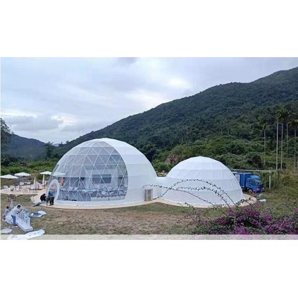 Luxury Large Glamping Tent Outdoor Geodesic Dome Tent Event Dome Outdoor With Shower Toilet, Canopy Gazebos Screen