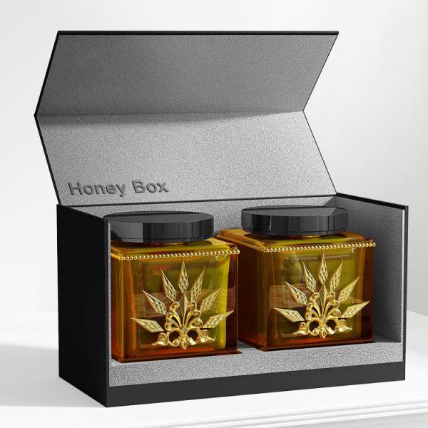CMYK Custom Luxury Liquid Honey Bottle Packaging Book Shape Box с картонным подключением
