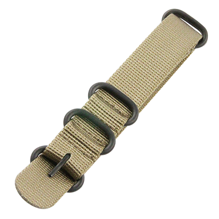 Military-style Nylon Watch Strap · 18-24mm