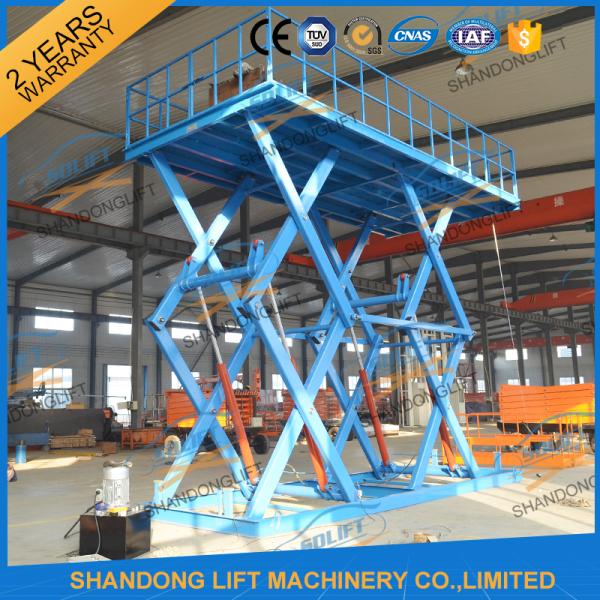 6T 5M Heavy Duty CE Hydraulic Scissor Lift Hydraulic Large Scissor Cargo Lift