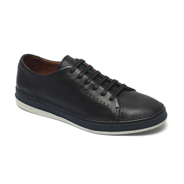 Fashionable Spring Breathable Lace Up Leather Sneakers