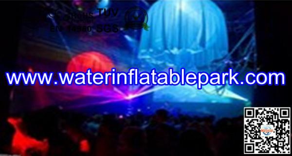 Customise Inflatable Jellyfish Decoration , Inflatable Stage Decoration with Lighting