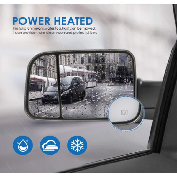 Weatherproof Black Side View Mirrors Car Exterior Mirror Plane Glass For Dodge Ram