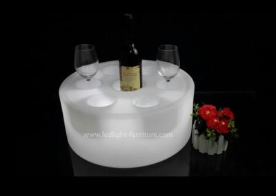 O diodo emissor de luz engraçado original da garrafa de vinho ilumina acima servir a bandeja para o partido decorativo
