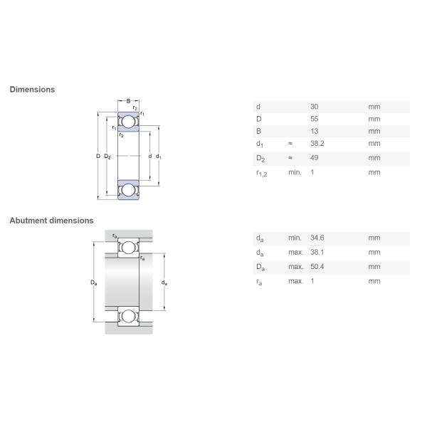 Double Seals 6006-2Z Electrically Insulated Bearings Deep Groove Ball Bearing 30 X 55 X 13 MM