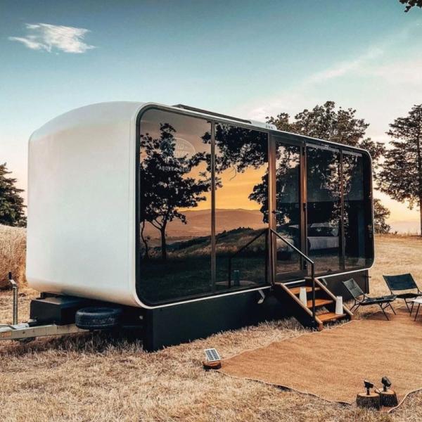 Luxury Apple Cabin for Glamping & Resorts - Prefab, All-Weather, Custom Interior Design