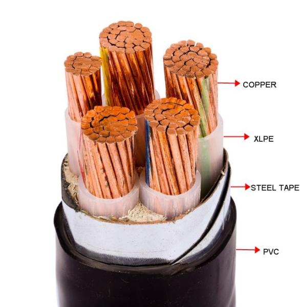 4+1 Copper Core YJV22 Armoured Electrical Cable XLPE Insulated