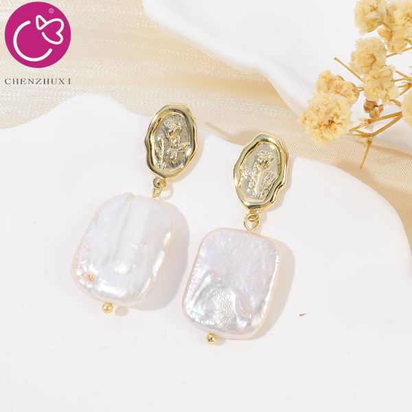 Fashion Jewelry Latest Design Natural Pearl Earrings Pearl Petals Baroque Pearl Earrings