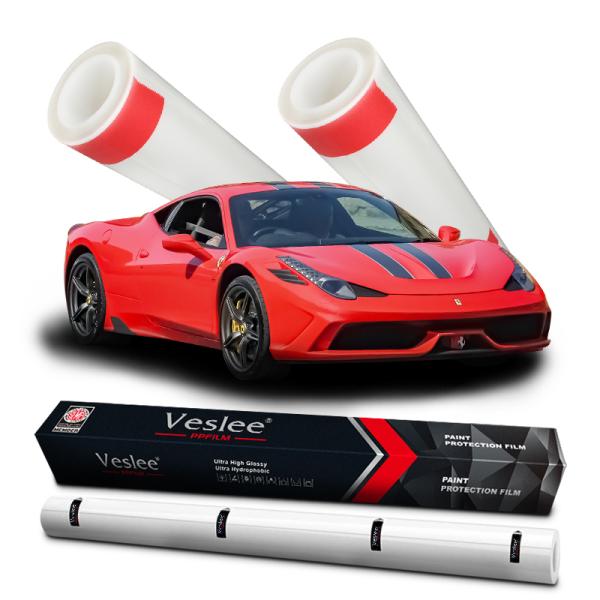 Veslee TPU PPF 7.5 milímetros de transparencia alta brillante Bling Bling Cristal Película de protección de pintura de automóviles con adhesivo Ashland 1.52 * 15M
