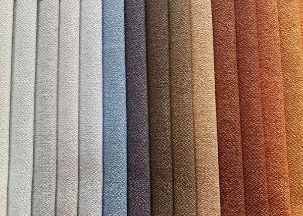 Knitted Linen Sofa Fabric Flame Retardant Faux Linen Fabric Polyester