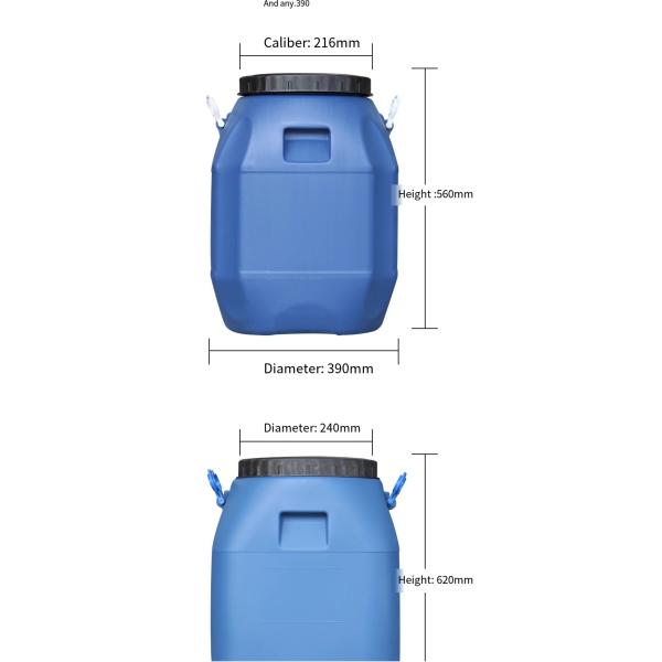 HDPE Chemical Barrel Container 50L Plastic Square Drum 80*47mm