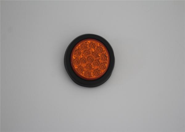 Amber Red White 24 led round truck trailer tail light 4inch led lights 24v for trucks