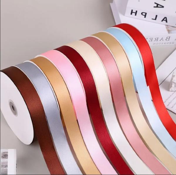 Decoration Satin Ribbon Roll Custom Printed for Double Face and Single Face Gift Wrap