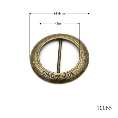 Anti Brass Metal Pin Buckle 46mm Round Metal Buckle OEM ODM For Bag Accessories