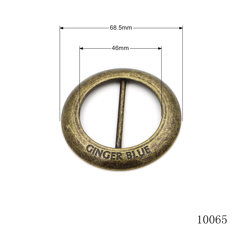 Anti Brass Metal Pin Buckle 46mm Round Metal Buckle OEM ODM For Bag Accessories