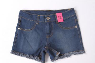 82% Cotton 16% Polyester Junior Girls Blue Jean Shorts Distressed Denim Shorts